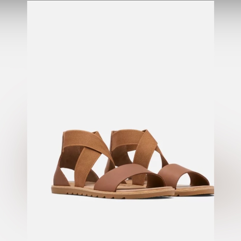 Sorel WOMEN'S ELLA II FLAT SANDAL Velvet Tan 8